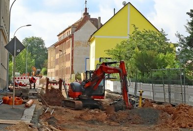In der Straße am Sternplatz wird noch gebaut. 