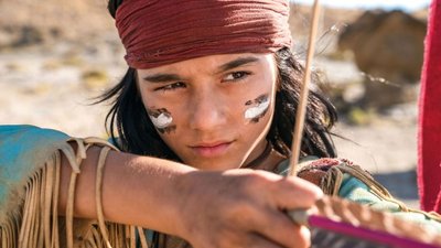 Szene aus dem Film "Der junge Häuptling Winnetou" mit Mika Ullritz.