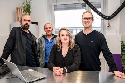 Das Team hinter dem „CSC Schöne Neue Welt“: Christoph Deckert (Mitglied), Sebastian Hörl (Veredlungsleiter), Melanie Neubert (Schatzmeisterin), Christian Ehnert (Vorsitzender).
