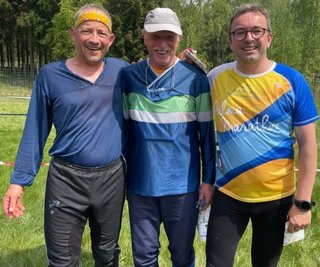Das 175-Jahre-Trio des SV Lengefeld mit Tobias Wolf, Thomas Stöhr und Jörg Hänsel (v. l.) war mit seinen Orientierungsläufen zufrieden. 
