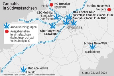 Cannabis-Anbauvereinigungen in Südwestsachsen.