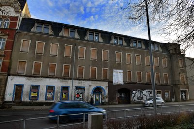 So sah das Hotel "Stadt Chemnitz" vor der Sanierung aus. 
