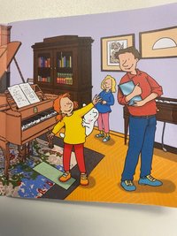 Blick in eines der kleinen Pixi-Bücher: Die Geschichte mit dem weißen Geist spielt auch im Robert-Schumann-Haus in Zwickau, dem Geburtshaus des berühmten Komponisten.