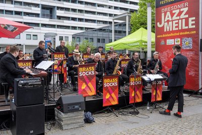 Die Brass Socks traten erstmals beim Internationalen Dixieland Festival in Dresden auf.
