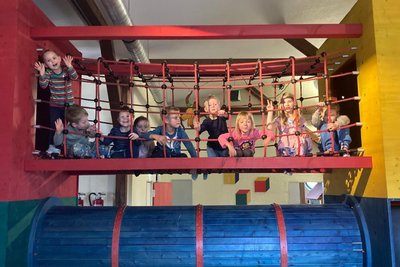 Kinder aus dem Kinderhaus Kunterbunt waren in Olbernhau in Stockhausen zu Besuch.