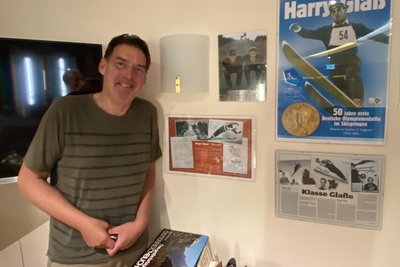 Tom Schonewille, ein Sportstatistiker aus den Niederlanden, war beim Skisprunglegenden-Treffen in Klingenthal dabei.