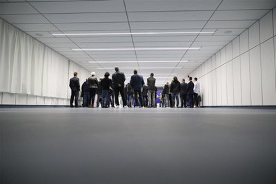 Die neue Raumschießanlage in Schneeberg wurde am Dienstag eingeweiht.