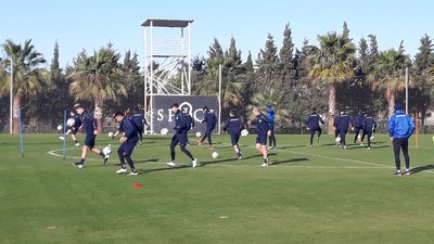 Der Chemnitzer FC konnte am Mittwochvormittag in Belek bei Sonnenschein trainieren.