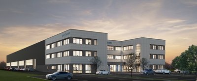 Die Firma Pro-Beam zieht von Neukirchen nach Stollberg. So wird das Werksgebäude im Sommer 2020 aussehen.