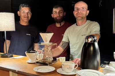Das Team vom Freiberger Café Momo sorgte für Kaffeehausatmosphäre.
