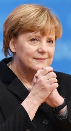 Die CDU mit Leidenschaft an ihrer christlichen Ehre gepackt: Parteichefin Angela Merkel nach ihrer Rede vor den Delegierten.