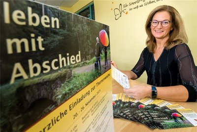 Antje Ludwig, Projektkoordinatorin beim Hospiz- und Palliativdienst Marienberg, hat bei der Vorbereitung der Themenwoche mitgewirkt.
