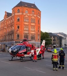 Beim Transport eines Verletzten kam am Samstag dieser Rettungshubschrauber zum Einsatz. 