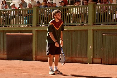 Als Tennisspieler ist Daniel Lermann in seinem sportlichen Element.