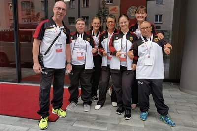 Das Auerbacher Team, das im Vorjahr bei der Tanz-WM der Special Olympics im österreichischen Graz erfolgreich war. 