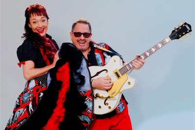 Beatrix und Egbert Pelz als Duo Pippi and the 50‘s Boy.