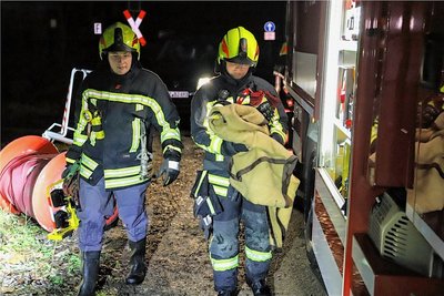 Nachdem die Feuerwehrleute den Kormoran gefangen hatte, wurde er dem zuständigen Jagdpächter übergeben. 