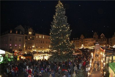 Der Plauener Weihnachtsmarkt.