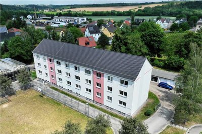 Die Flüchtlingsunterkunft in Rochlitz, früheres Internat der Berufsschule.