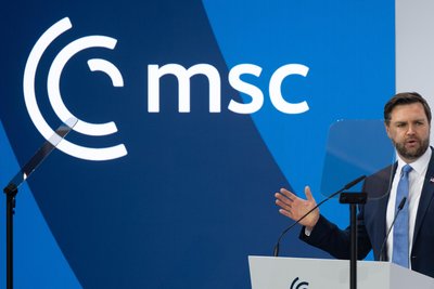Europa zwischen Russland und USA: Die Münchner Sicherheitskonferenz tourt durch Deutschland und macht am Donnerstag in Chemnitz Halt. Im Bild: J.D. Vance, Vizepräsident der Vereinigten Staaten von Amerika, bei der Münchner Sicherheitskonferenz im Februar 2025.