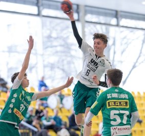 Gelungener Auftritt: Die C-Jugend der HSG um Farin Stengert (14 Tore) schlug sich gegen die DHfK trotz der Niederlage sehr achtbar. 