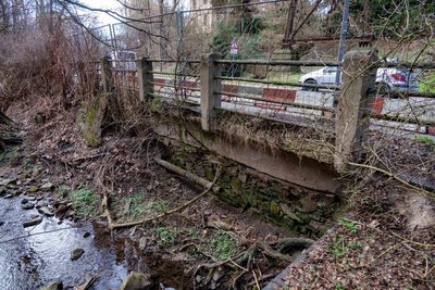 So sieht es unterhalb der Burgstädter Straße am Bach aus.