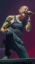 Linkin-Park-Frontmann Chester Bennington 2014 beim Konzert in Leipzig.