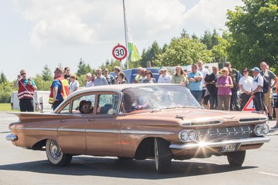 Der Chevrolet Belair von Ulrich und Ute Groß war in zwei Olsenbande-Filmen im Einsatz und trägt die Autogramme der Schauspieler.