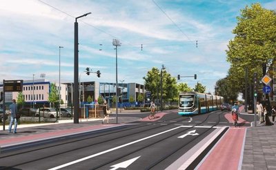 Entschieden werden soll auch, ob zwei neue Straßenbahnstrecken (hier in Richtung Zeisigwald am CFC-Stadion) geplant werden. 