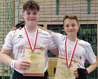 Waren im DM-Halbfinale nicht zu schlagen: Marius Jaquet (links) und Emil Fiedler. 