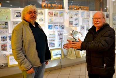 Alain Bonnas (links) und Heinz Tonndorf laden zum 13. Kultur-Fenster in die Kolonnaden ein. 