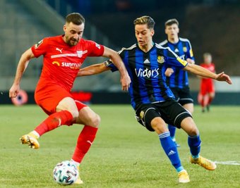Morris Schröter (l.) erzielte das 1:0 für den FSV Zwickau.