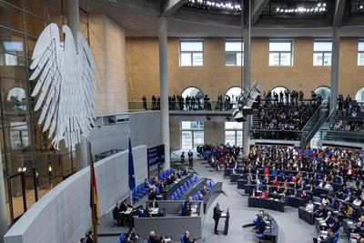 Sitzung des Bundestages: In der Unionsfraktion herrscht große Unruhe. Anders als in Zeiten der unionsgeführten Vorgängerregierungen gibt es derzeit keine stabilen Mehrheiten in der CDU/CSU-Fraktion.