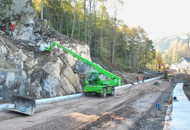 Baustelle der Bundesstraße 171