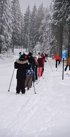 Für Familien: Rund um Schöneck sind viele Skiläufer unterwegs. Auch die Kammloipe bis zum Schneidersberg ist gespurt.