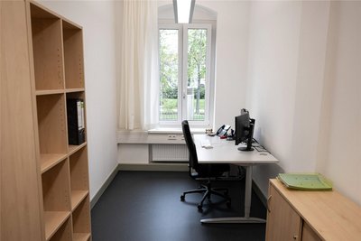 Ein Arbeitsraum im Sächsischen Rechnungshof in Döbeln.