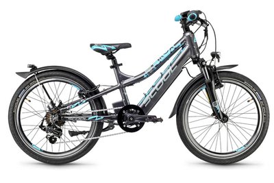 Das S’COOL e-troX ist ein E-Bike für Kinder mit 250-Watt-Nabenmotor (unterstützt bis 20 km/h) und 7-Gang-Kettenschaltung. Gewicht: 14,9 Kilo (20“), Preis: 1.549 Euro.