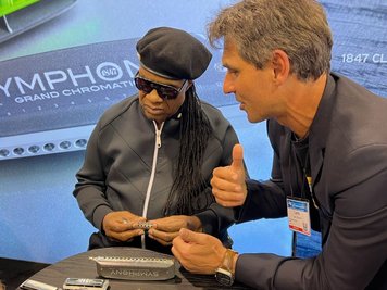Als Stargast konnte Seydel-Geschäftsführer Lars Seifert (rechts) wieder Stevie Wonder begrüßen.