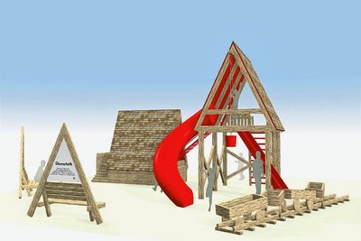 Grundlagenentwurf für Spielplatz auf dem Erlebnisweg. 