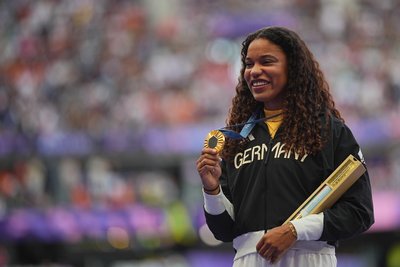 Yemisi Ogunleye gehörte als Goldmedaillengewinnerin im Kugelstoßen zu den Überraschungen aus deutscher Sicht.