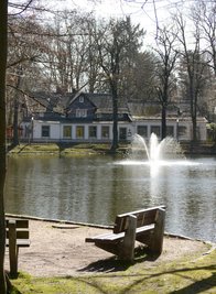 Idylle pur herrscht am Montagmittag im Park am Schwanenteich in Mittweida. Dennoch waren auf den Wegen und Sitzgelegenheiten kaum Menschen zu sehen. 