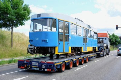 Auf dem Weg zum Schrottplatz: der letzte Tatra-Wagen, der 1988 ins damalige Karl-Marx-Stadt geliefert wurde.