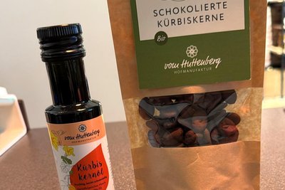 Die Kürbis-Produkte der Hofmanufaktur vom Huttenberg.