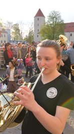 Das Bergmusikkorps unterhielt die Gäste des Maifeuers mit Musik.