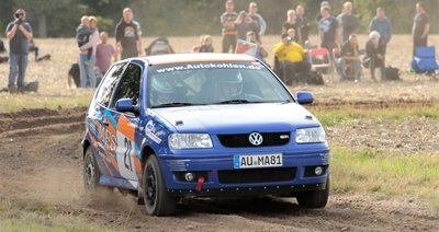 Grünhains Andreas Schramm und Eric Beck schnappten sich im VW Polo rund um Bad Schmiedeberg Klassensilber. 