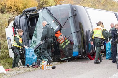 Bewegte das ganze Erzgebirge: Der tragische Busunfall Ende Oktober auf der A4 bei Erfurt.