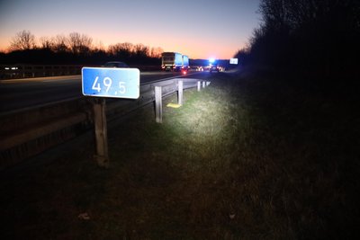 Der Fundort der Munition befand sich neben einer Leitplanke am Seitenstreifen der Autobahn 4 zwischen Hainichen und Berbersdorf.