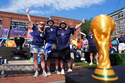 Tausende schottische Fans sind für die WM nach Boston gereist. 