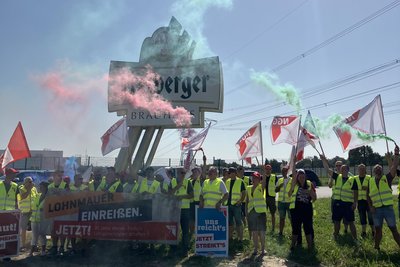 Das Freiberger Brauhaus wird seit Mittwoch erneut bestreikt.