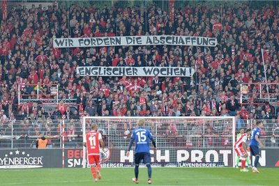Unter dem Motto "DFB, DFL & Co. - Ihr werdet von uns hören!" hatten Ende September die aktiven Fanszenen zahlreicher Clubs einen Stimmungsboykott durchgezogen, so auch die Anhänger von Union Berlin (Foto). Die Verantwortlichen der Eisernen fordert nun in einem Positionspapier einen Kurswechsel.
